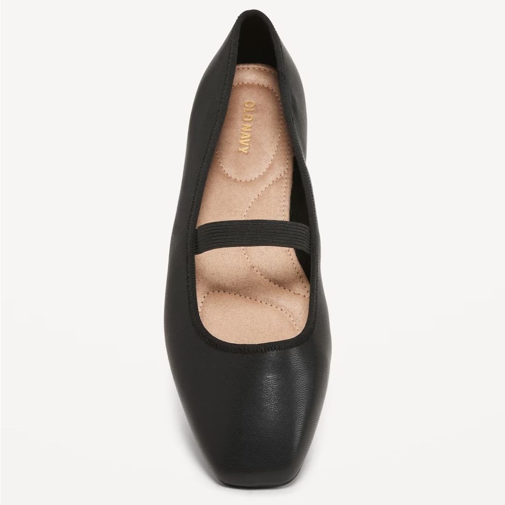 Old Navy Women’s Mary Jane Square-Toe Ballet Flats in Black